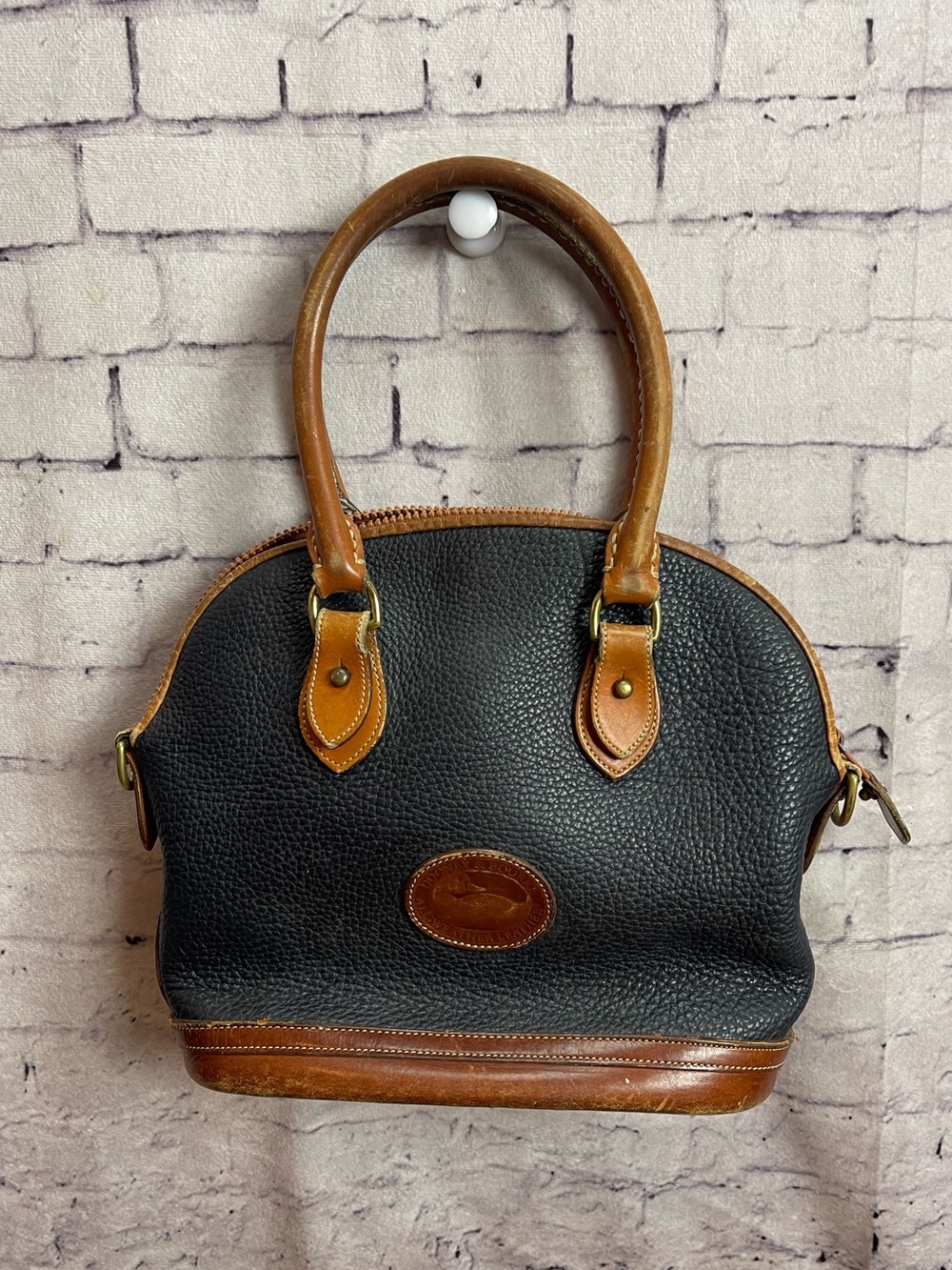 Dooney And Bourke vintage all weather leather dome satchel project bag